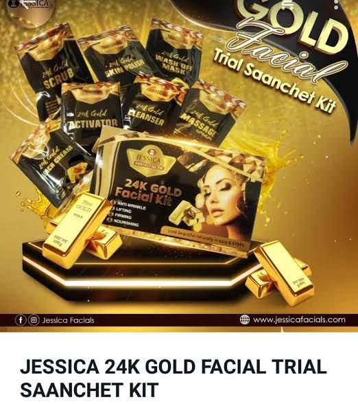 ORIGINAL JESSICA 24K GOLD FACIAL TRAIL KIT 6 STEP SACHETS - Oshi.pk - Buy & Sell Online