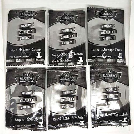 ORIGINAL JESSICA CHARCOAL FACIAL 6 STEP TRAIL SACHETS - Oshi.pk - Buy & Sell Online