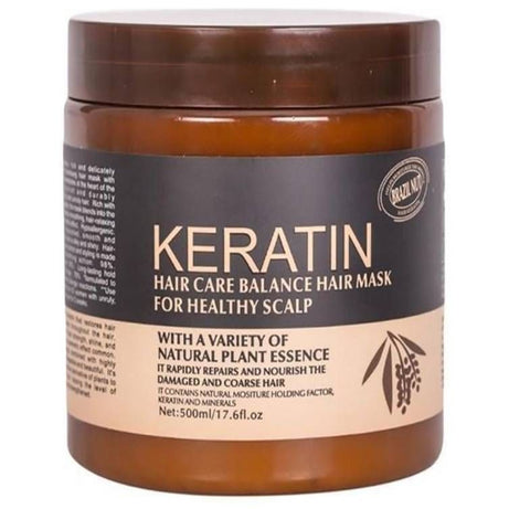 Original Keratin Hair Care Balance For Healthy Scalp Nourishing Hair Treatment Mask Jar 500ml - Oshi.pk - Buy & Sell Online