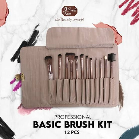 ORIGINAL SWEET FACE 12PCS PROFESSIONAL MAKEUP BRUSHES SET - Oshi.pk - Buy & Sell Online