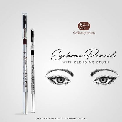 ORIGINAL SWEET FACE BROWN EYEBROW PENCIL WITH BLENDING BRUSH - Oshi.pk - Buy & Sell Online