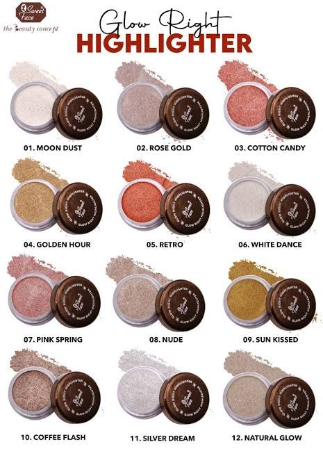 ORIGINAL SWEET FACE GLOW RIGHT HIGHLIGHTER (GOLDEN HOUR) - Oshi.pk - Buy & Sell Online