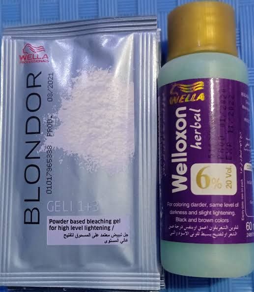 Original WELLA Welloxon Skin Bleach Set 60ml Devolper+10gm Blonder Powder - Oshi.pk - Buy & Sell Online