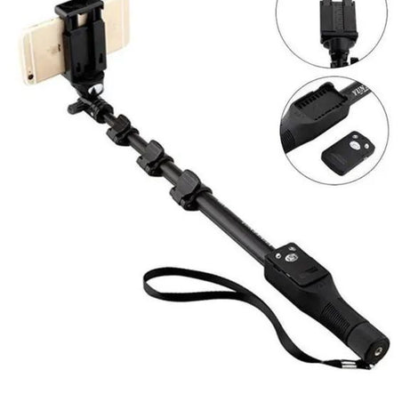 Original YT 1288 Bluetooth Selfie Stick Extendable Handheld Monopod Tripod YT 1288 Portable Holder for Cameras and Phones - Oshi.pk - Buy & Sell Online