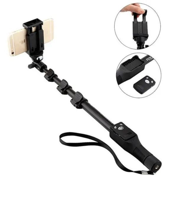 Original YT 1288 Bluetooth Selfie Stick Extendable Handheld Monopod Tripod YT 1288 Portable Holder for Cameras and Phones - Oshi.pk - Buy & Sell Online