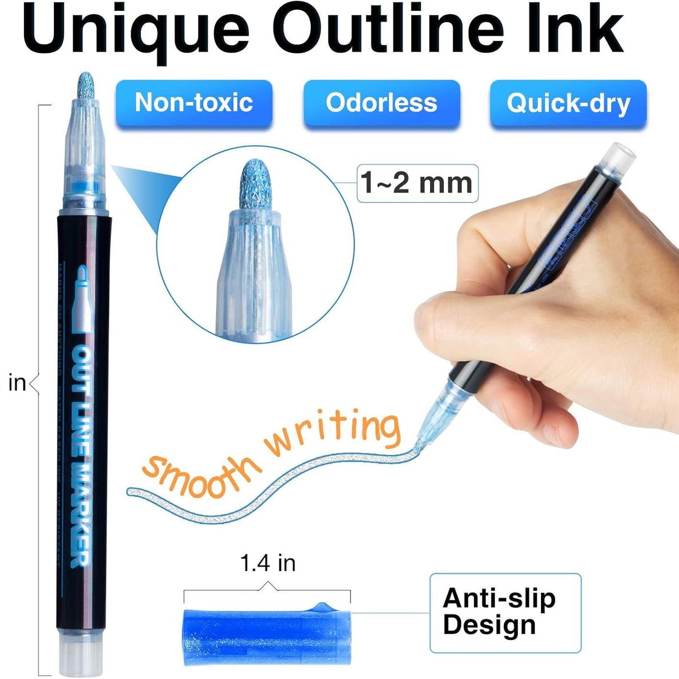 Outline Markers Pens Shimmer Markers 12 - Oshi.pk - Buy & Sell Online