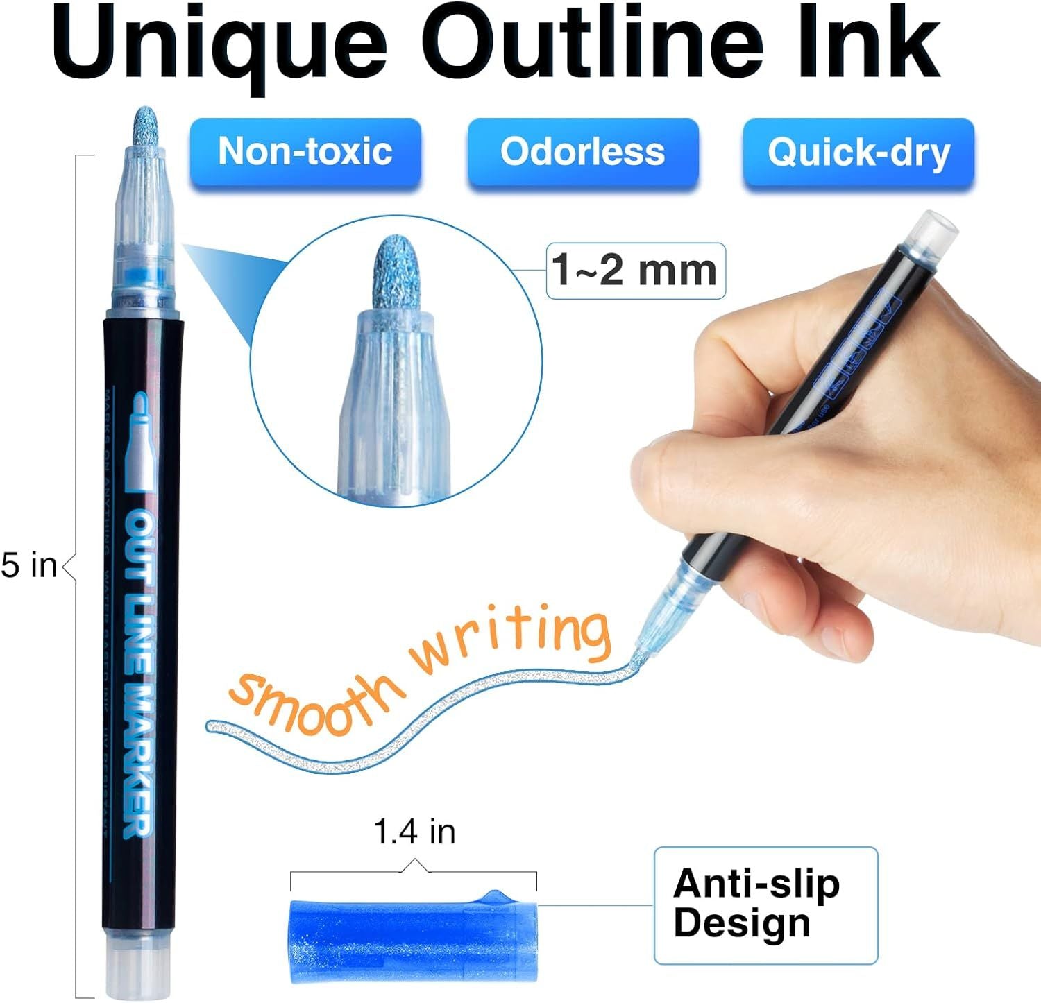 Outline Markers Pens Shimmer Markers 12 - Oshi.pk - Buy & Sell Online
