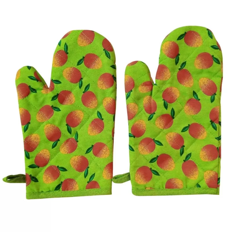 Oven Mitts Kitchen Gloves Fruit Design Cotton Kitchen Cooking Gloves, Heat Resistant, 1 Pair - Oshi.pk - Buy & Sell Online