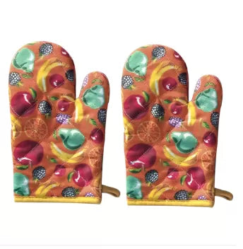 Oven Mitts Kitchen Gloves Oversized Quilted Polyester Cotton Kitchen Cooking Gloves, Heat Resistant, 1 Pair - Oshi.pk - Buy & Sell Online