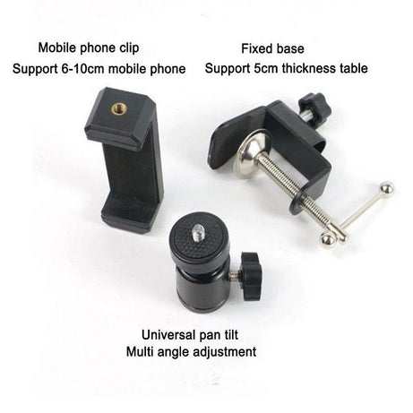 Overhead Tripod Video Webcam Arm Phone Holder Mount Stand