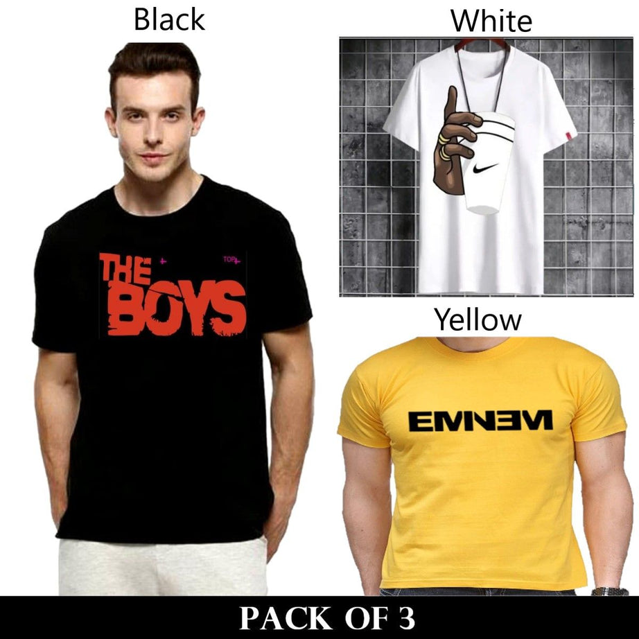 Pack Of 3 T-Shirts For Mens - Oshi.pk - Buy & Sell Online