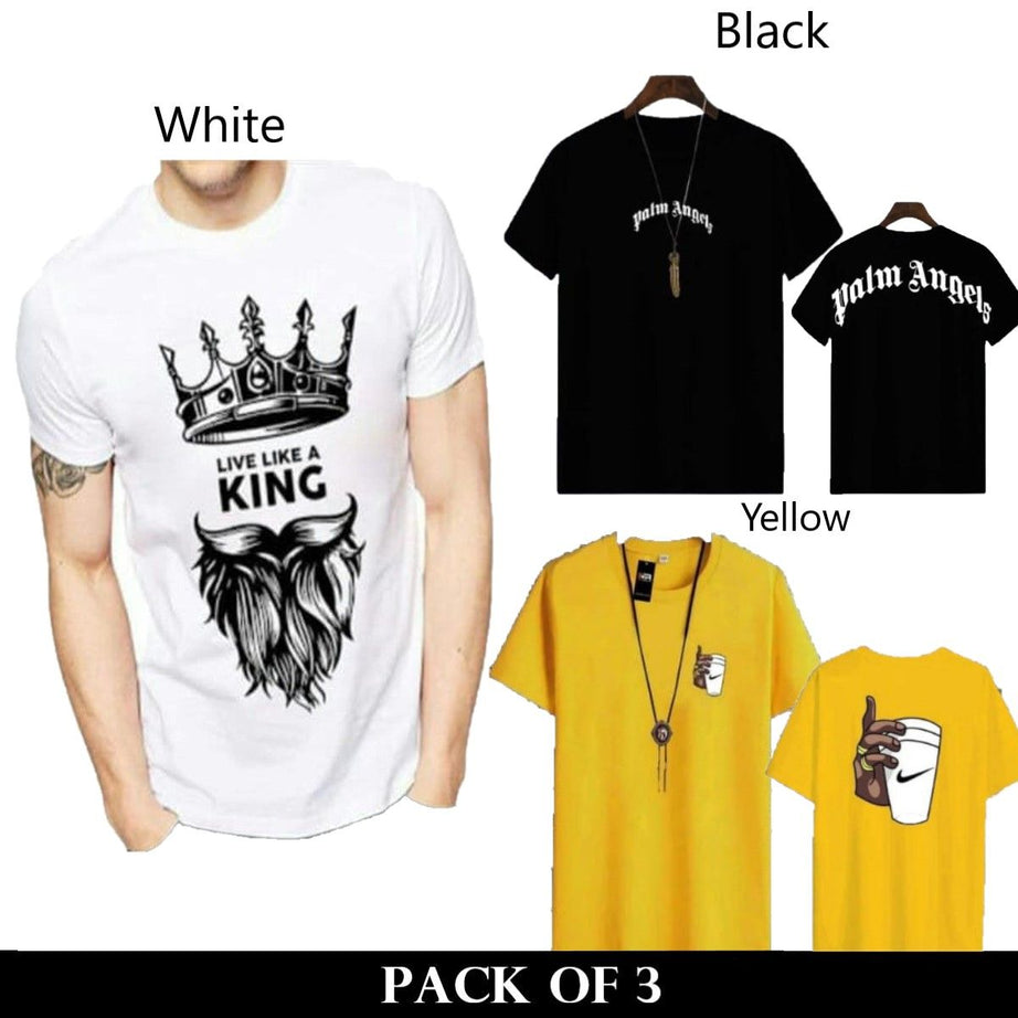 Pack Of 3 T-Shirts For Mens - Oshi.pk - Buy & Sell Online