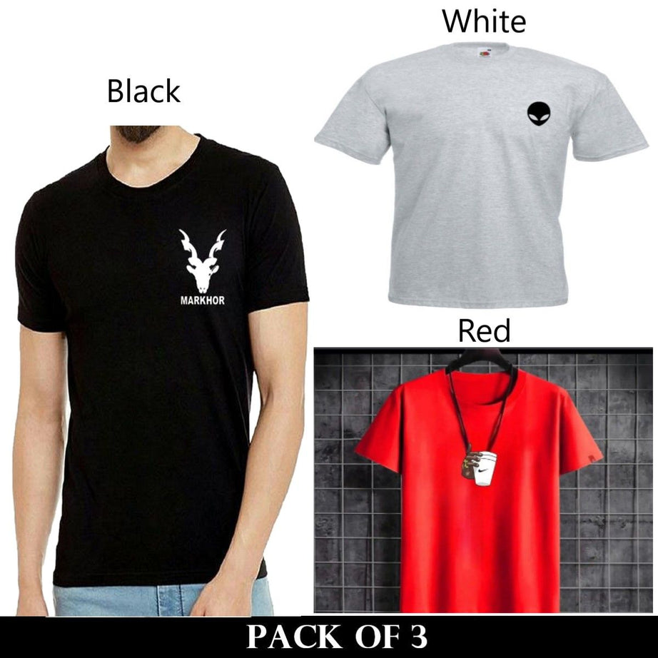 Pack Of 3 T-Shirts For Mens - Oshi.pk - Buy & Sell Online