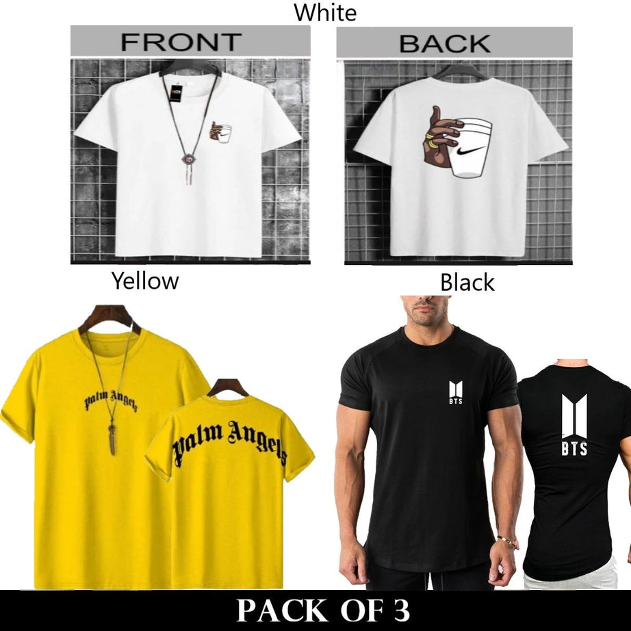 Pack Of 3 T-Shirts For Mens - Oshi.pk - Buy & Sell Online