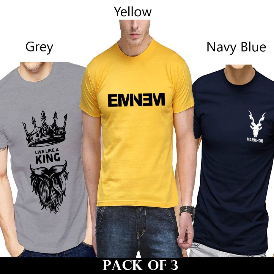 Pack Of 3 T-Shirts For Mens - Oshi.pk - Buy & Sell Online