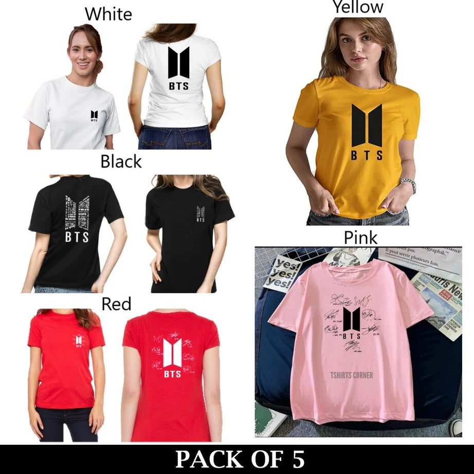 Pack Of 5 T-Shirts For Womens - Oshi.pk - Buy & Sell Online