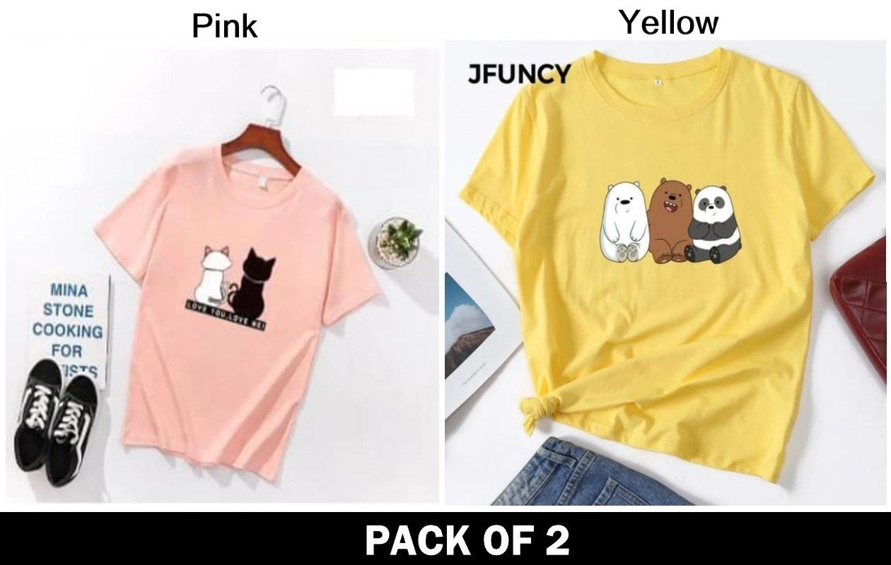 Pack Of 2 T-Shirts For Womens - Oshi.pk - Buy & Sell Online