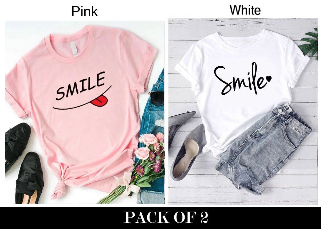 Pack Of 2 T-Shirts For Womens - Oshi.pk - Buy & Sell Online