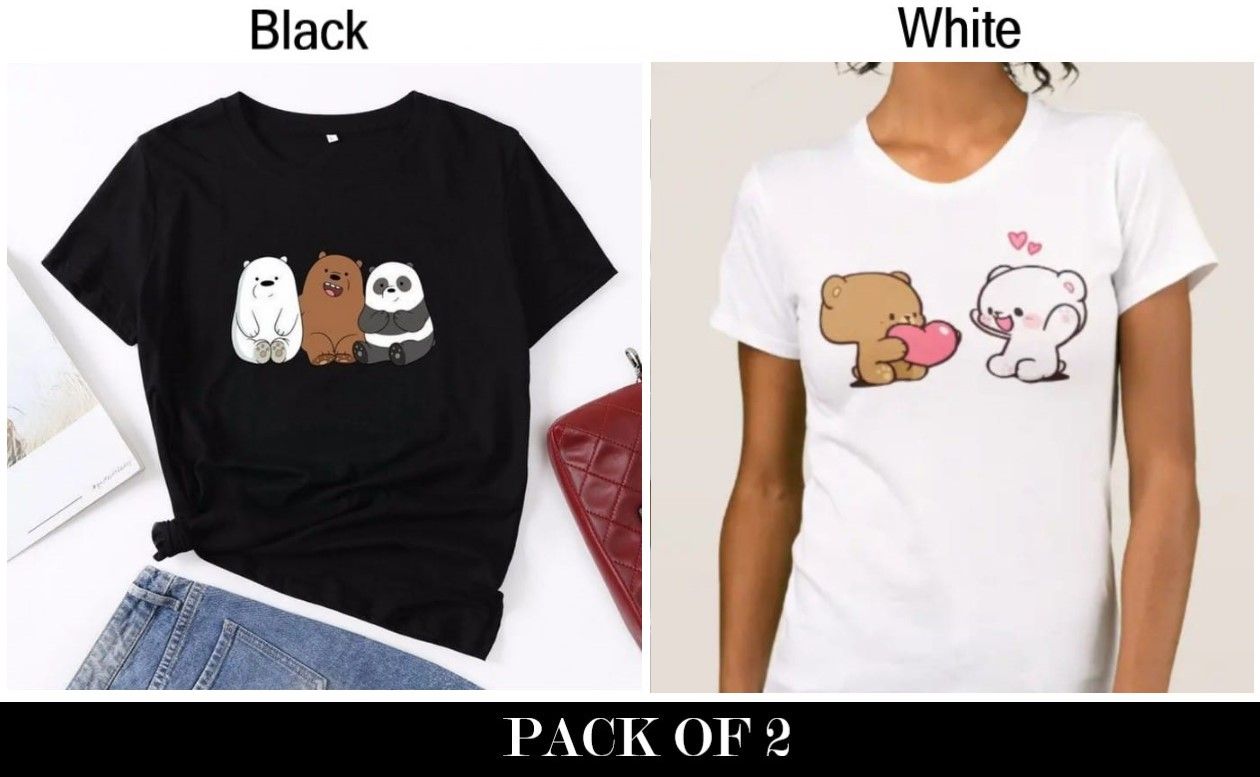 Pack Of 2 T-Shirts For Womens - Oshi.pk - Buy & Sell Online