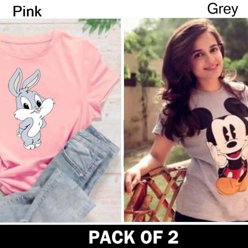 Pack Of 2 T-Shirts For Womens - Oshi.pk - Buy & Sell Online