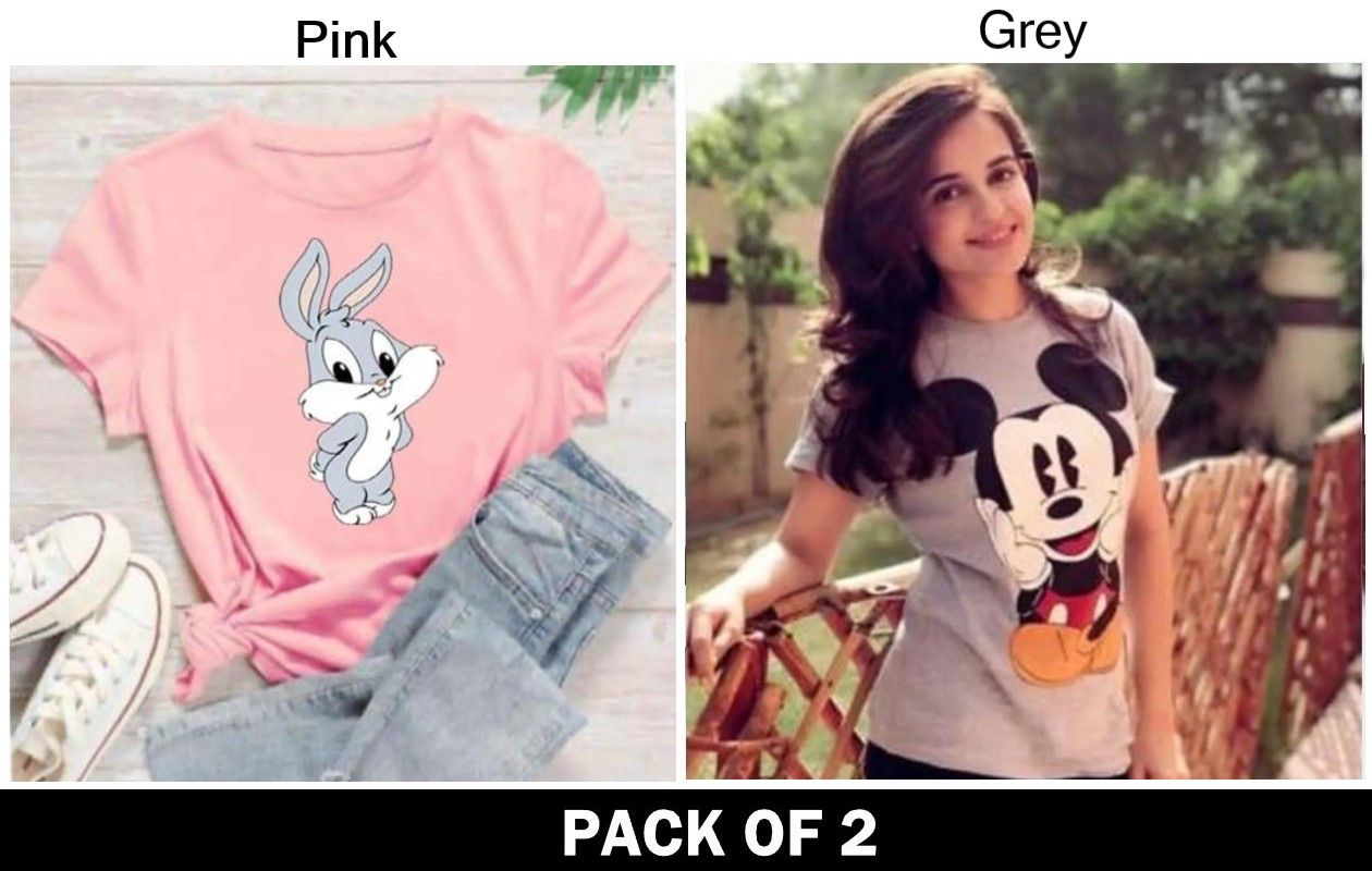 Pack Of 2 T-Shirts For Womens - Oshi.pk - Buy & Sell Online