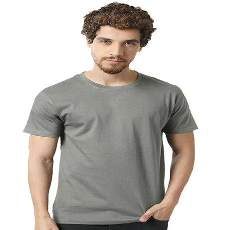 Pack of 1 - Best Quality Plain Short Sleeve Round Neck Basic T-shirt for Men/Boys - Oshi.pk - Buy & Sell Online