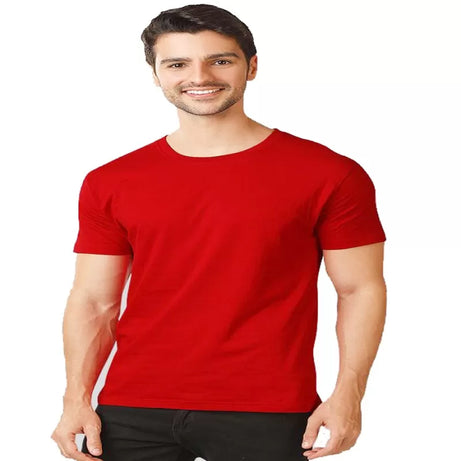 Pack of 1 - Best Quality Plain Short Sleeve Round Neck Basic T-shirt for Men/Boys - Oshi.pk - Buy & Sell Online