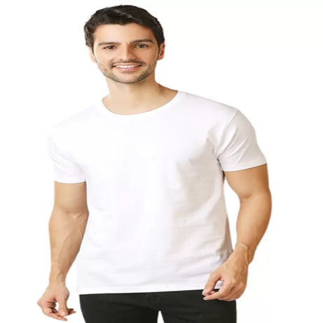 Pack of 1 - Best Quality Plain Short Sleeve Round Neck Basic T-shirt for Men/Boys - Oshi.pk - Buy & Sell Online