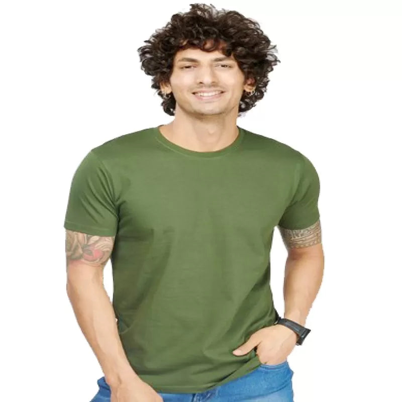 Pack of 1 - Best Quality Plain Short Sleeve Round Neck Basic T-shirt for Men/Boys - Oshi.pk - Buy & Sell Online