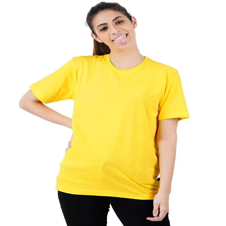 Pack of 1 - Best Quality Plain Short Sleeve Round Neck Basic T-shirt for Woman/Girls - Oshi.pk - Buy & Sell Online
