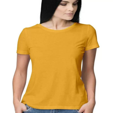 Pack of 1 - Best Quality Plain Short Sleeve Round Neck Basic T-shirt for Woman/Girls - Oshi.pk - Buy & Sell Online