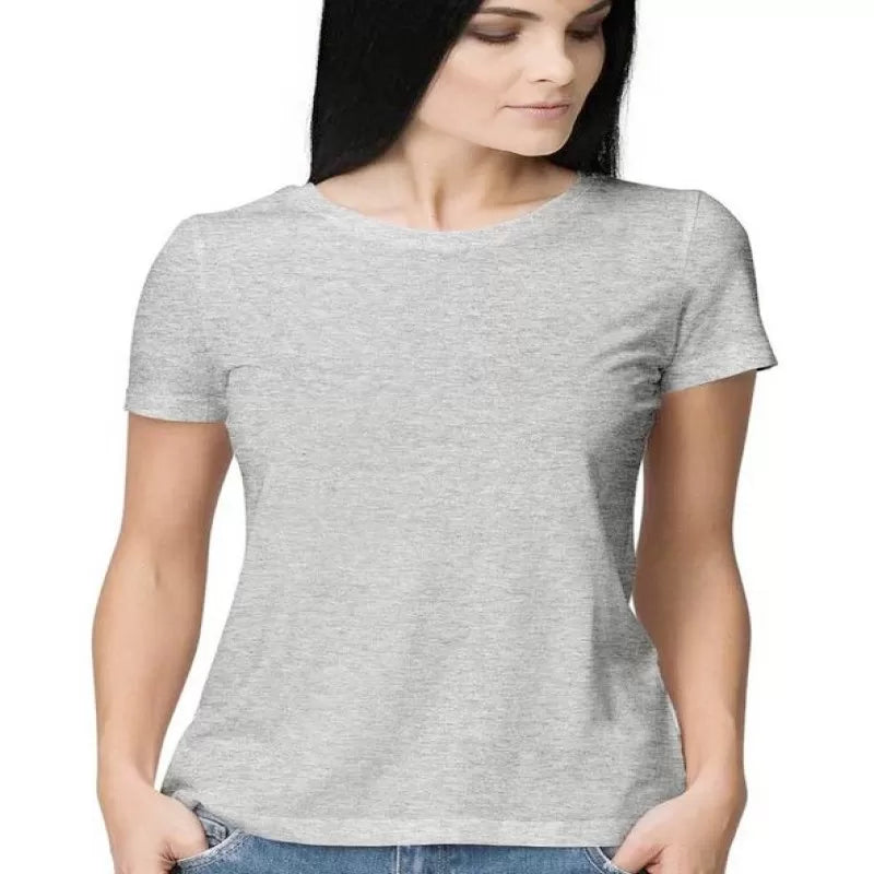 Pack of 1 - Best Quality Plain Short Sleeve Round Neck Basic T-shirt for Woman/Girls - Oshi.pk - Buy & Sell Online