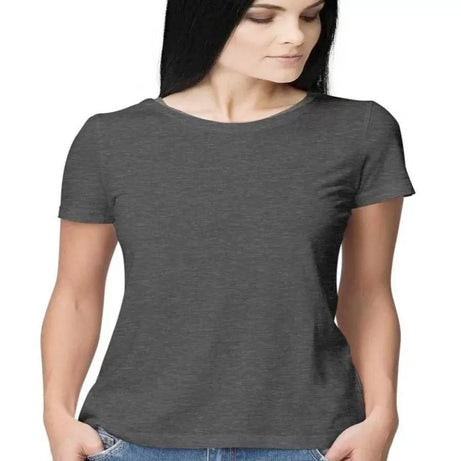 Pack of 1 - Best Quality Plain Short Sleeve Round Neck Basic T-shirt for Woman/Girls - Oshi.pk - Buy & Sell Online