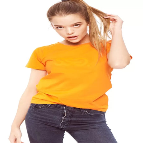 Pack of 1 - Best Quality Plain Short Sleeve Round Neck Basic T-shirt for Woman-Girls - Oshi.pk - Buy & Sell Online
