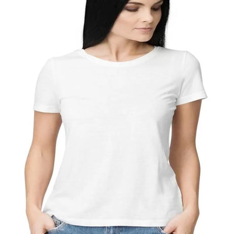 Pack of 1 - Best Quality Plain Short Sleeve Round Neck Basic T-shirt for Woman/Girls - Oshi.pk - Buy & Sell Online
