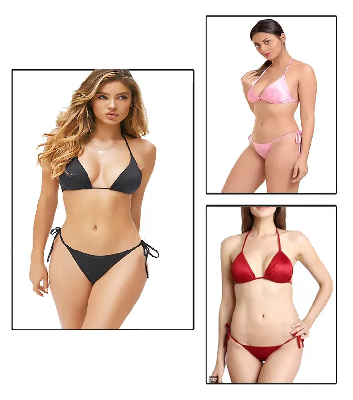 Pack of 1 - Imported Silky Satin Bikini & Panty for Women/Girls