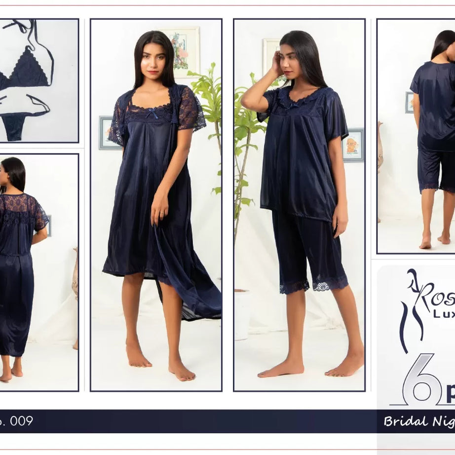 Pack of 1 - Silk Satin Nighty Suit For Women