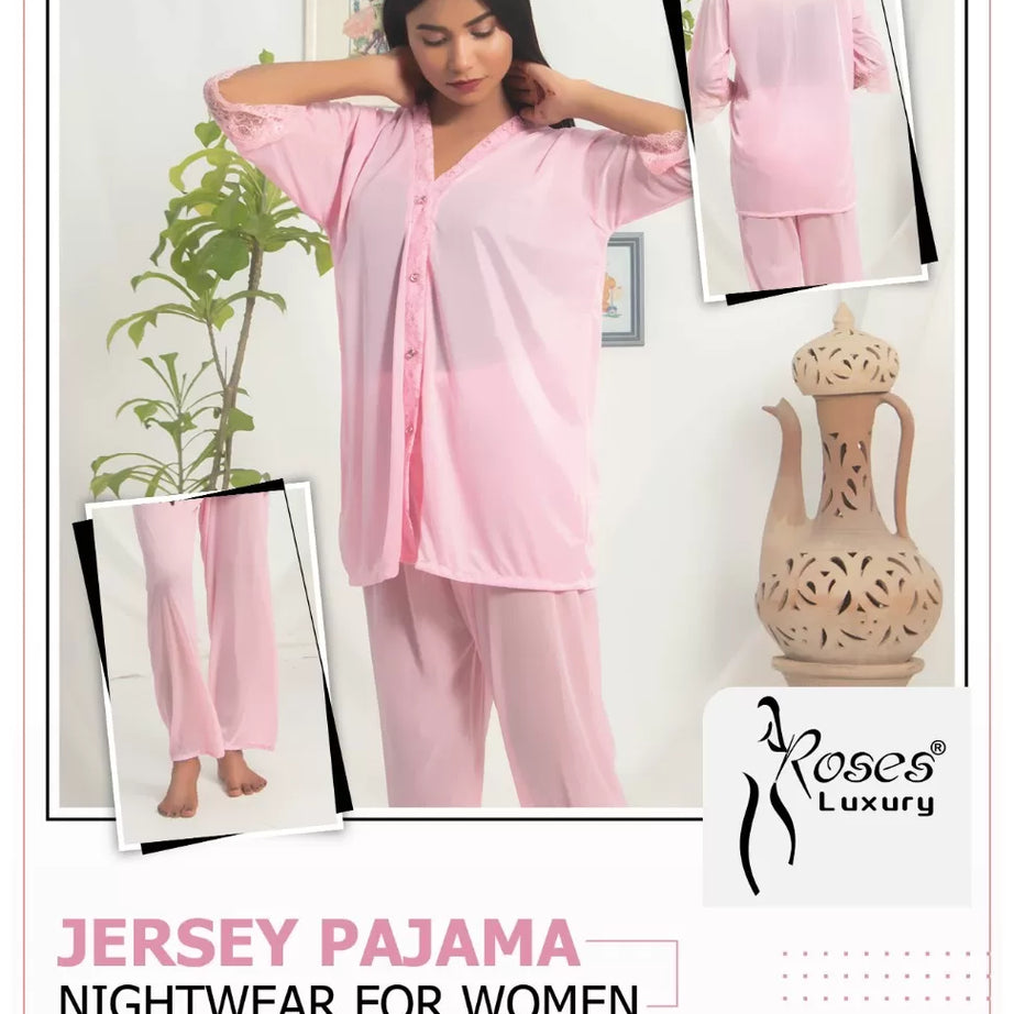 Pack of 1 - Silk Satin Nighty Suit For Women/Girls