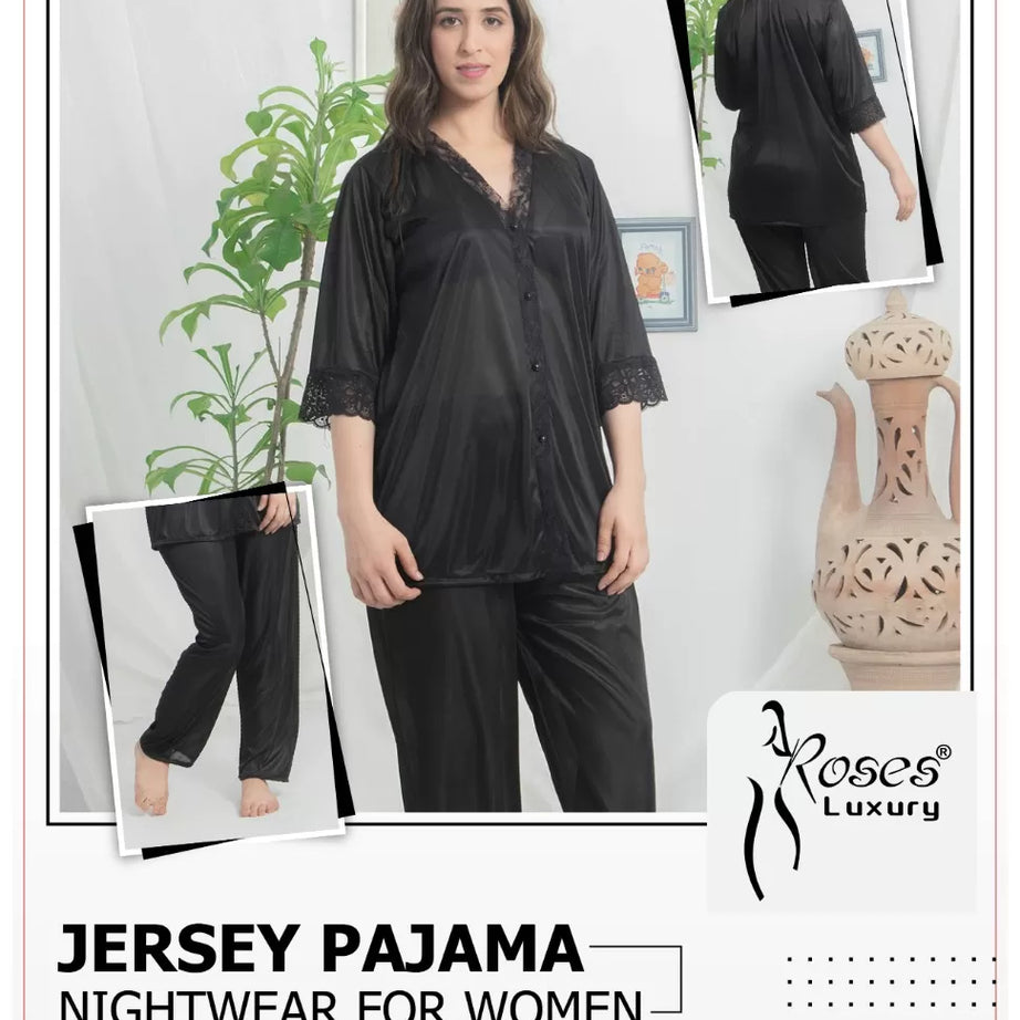 Pack of 1 - Silk Satin Nighty Suit For Women/Girls