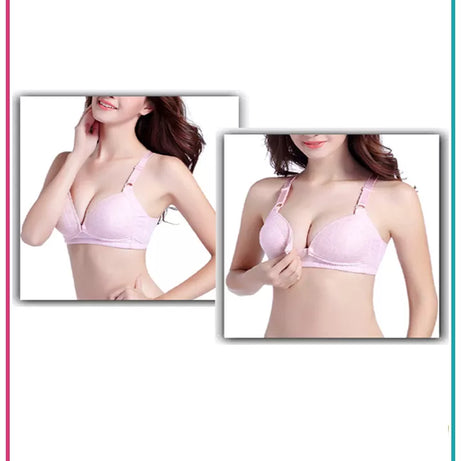 Imported Best Quality Button Front Open Non Padded Bras for Women