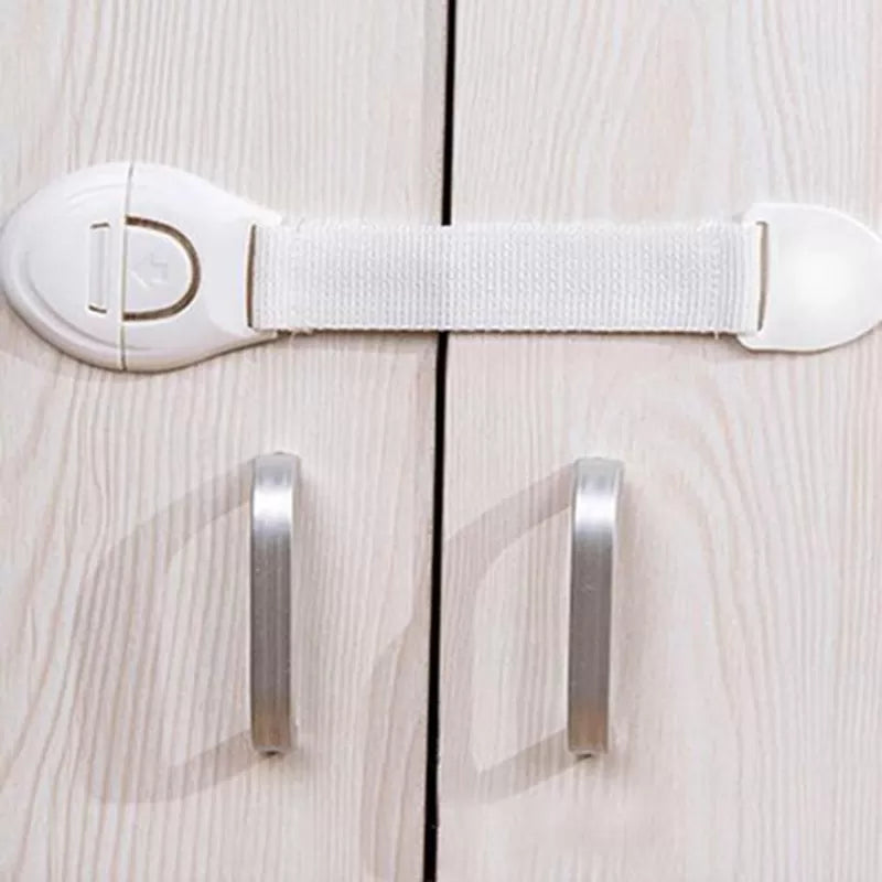 Pack of 10 - Kids Baby Safety Locks Plastic Children Care Protection Locks For Drawer Cabinet Door Cupboard Window Refrigerator For Baby Safety and Se - Oshi.pk - Buy & Sell Online