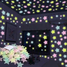 Pack Of 100 - 3D Glowing Stars In The Dark - Oshi.pk - Buy & Sell Online
