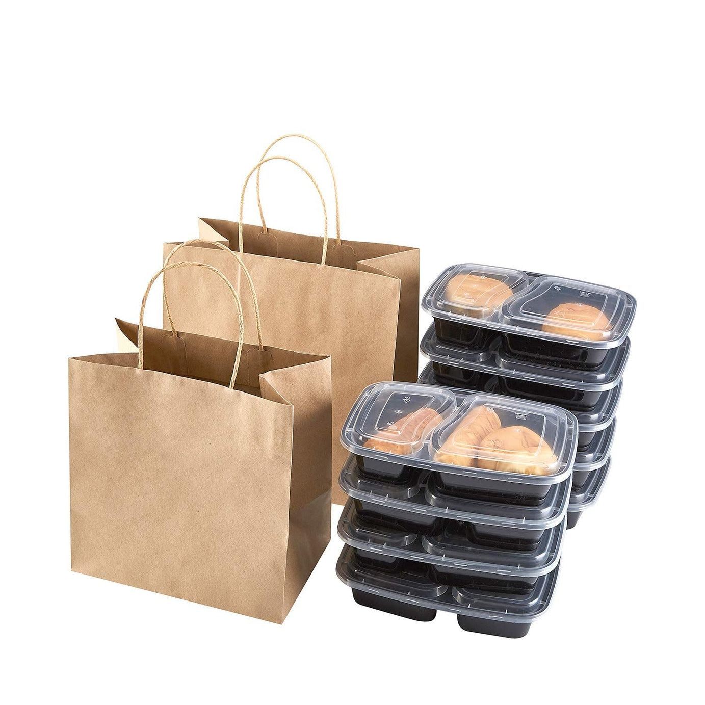 Pack of 10 Paper Bags 12 X 14 X 3 Gift Bags, Party Bags, Shopping Bags, Kraft Bags, Retail Bags, Merchandise Bags, Brown Paper Bags Handle 110gsm - Oshi.pk - Buy & Sell Online