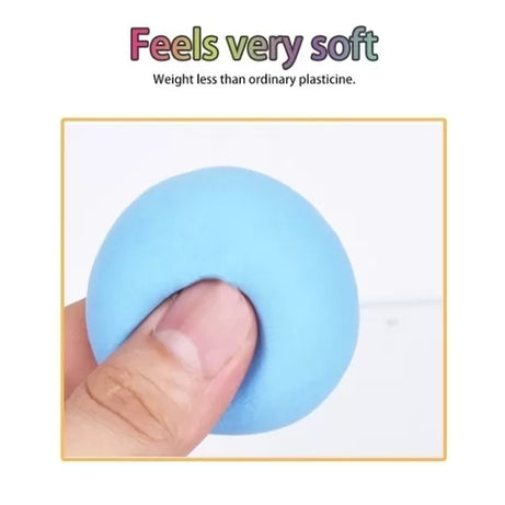 Pack Of 12 - Light Anti Stress Plasticine Supplies Fluffy Slime Toys Soft Putty Clay Fidget Bubble Gum Kids Girls Gifts - Oshi.pk - Buy & Sell Online