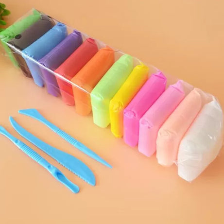 Pack Of 12 - Light Anti Stress Plasticine Supplies Fluffy Slime Toys Soft Putty Clay Fidget Bubble Gum Kids Girls Gifts - Oshi.pk - Buy & Sell Online