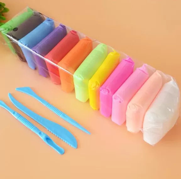 Pack Of 12 - Light Anti Stress Plasticine Supplies Fluffy Slime Toys Soft Putty Clay Fidget Bubble Gum Kids Girls Gifts - Oshi.pk - Buy & Sell Online