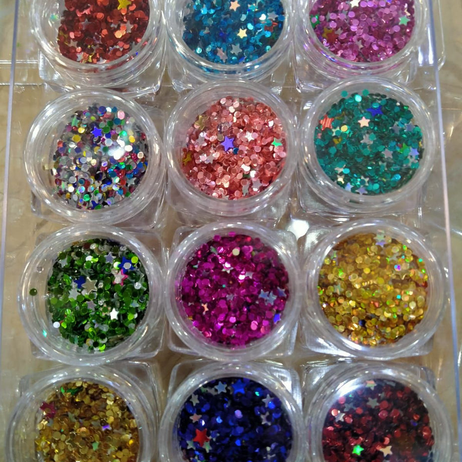 PACK OF 12 CHUNKY GLITTERS By KHOKHAR STOCKISTS