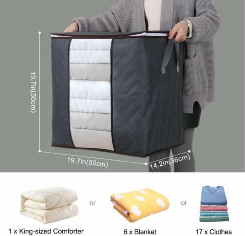 Pack of 20 Portable Bamboo Charcoal Clothes Blanket Large Folding Bag Storage Box Organizer - Oshi.pk - Buy & Sell Online