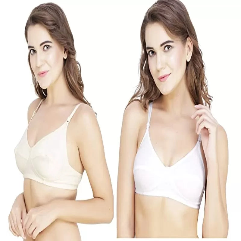 Pack of 2 –Best Quality Cotton Non Padded Bras for Women - Oshi.pk - Buy & Sell Online