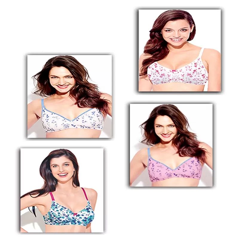 Pack Of 3 –Imported Best Quality Printed Non Padded Bras For Women/Girls - Oshi.pk - Buy & Sell Online